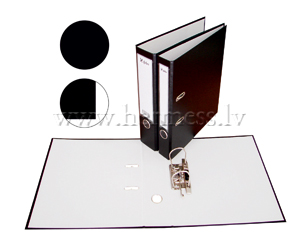Mape reistrs A4, 75mm, neapkalts PP+balta plve, melns